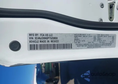 2023 Jeep Compass Latitude 4X4 from USA, damaged, VIN 3C4NJDBN0PT520859